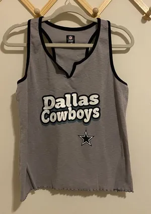 NFL Team Apparel Dallas Cowboys Gray Tank XXL thumbnail 1