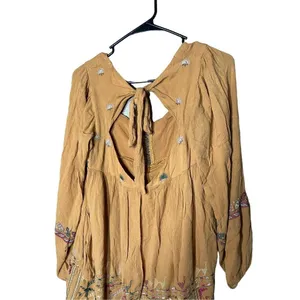 Free People‎ Women’s Rhiannon Orange Embroidered Dress Size XS thumbnail 7