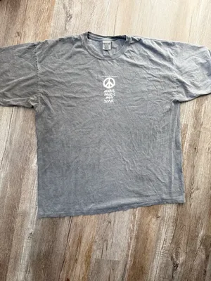 VTG Comfort Colors Make Music Not War Graphic T-shirt Peace Hippie Gray Size XXL thumbnail 5