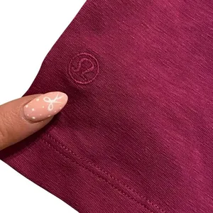 Lululemon 2 Classic Fit Cotton Blend T-Shirt Magenta‎ Purple Boxy Basic New thumbnail 6