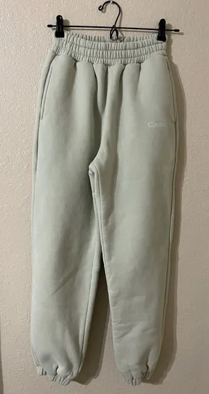 Comfrt Signature Pastel Sweatpants Size XS Green Tea Fleece Lined Light Green thumbnail 1