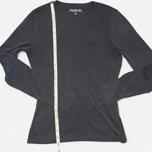 Abercrombie & Fitch Grey Long Sleeve Ribbed Shirt; Size Small thumbnail 4