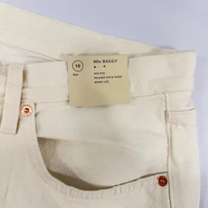 Universal Thread 90s Baggy Mid Rise Relaxed Jeans Cream Off White Size 16 Reg thumbnail 2