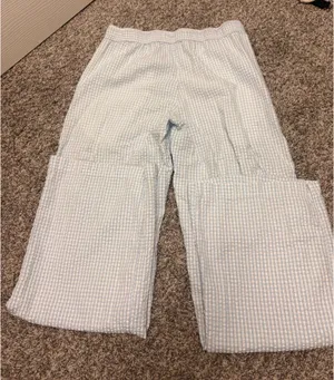 Hollister Blue and White Striped Pants thumbnail 1