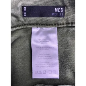 Kut‎ From The Kloth Meg Wide Leg Women 8 Olive Green Bleach Splatter thumbnail 4