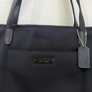 Vintage COACH 6217 Black Neoprene w/ Leather Handle Triple Compartment Tote Bag thumbnail 11