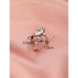 NEW Silver Tone Frog Ear Cuff Artsy Hipster Hippie Funny Modern Hip One Size thumbnail 5