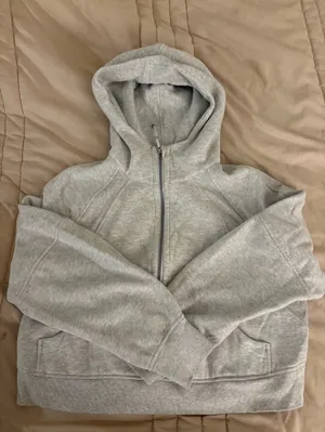 Lululemon Women's Light Gray Scuba Evolve Oversized Half-Zip Hoodie thumbnail 2
