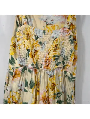 Old Navy XS Yellow Floral Cami Romper thumbnail 7