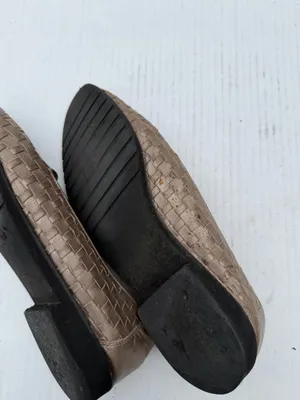 Cole Haan Woven Leather Flats Brown Slip On Loafers Made in Italy thumbnail 10