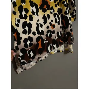 Honeyme Leopard Print Autumn Long Sleeve Tunic Top Size Small NWOT thumbnail 4