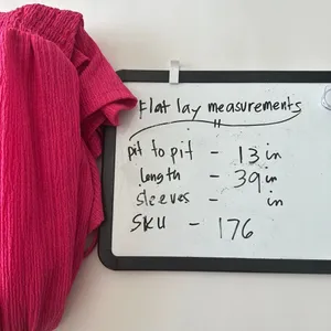 H&M Hot Pink Smocked Midi Dress Ruffle Trim Spaghetti Strap Sundress Women Large thumbnail 6