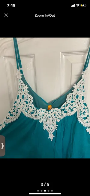 Turquoise maxi dress Blue Size XL thumbnail 3