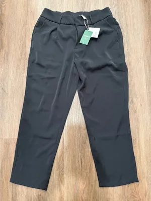 Halara‎ Womens Black High Waisted Pleated Dress Pants Elastic Back Size L NEW thumbnail 1