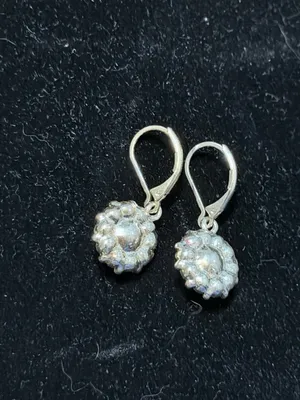 Crystal Halo Drop Earrings thumbnail 5