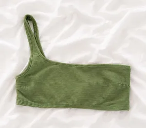 Garage Green One Shoulder Bikini Top Size Small thumbnail 1