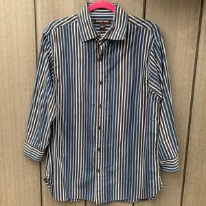 Michael Kors Classic Fit Striped Shirt thumbnail 8