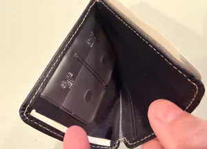 VINTAGE: John Weitz Collection | leather card wallet with ID window thumbnail 3
