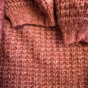 American Eagle Rust Waffle Knit Cardigan Sweater thumbnail 7