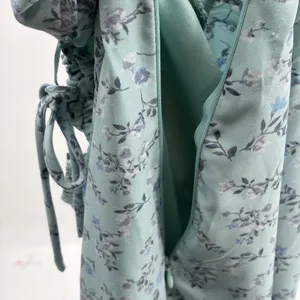 Pink Republic Babydoll =Floral Dress XS Milkmaid Coquette Cottagecore Bow Sage thumbnail 9