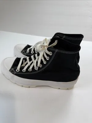 Converse women’s Black & White High-Top Chuck Taylor Sneakers thumbnail 3