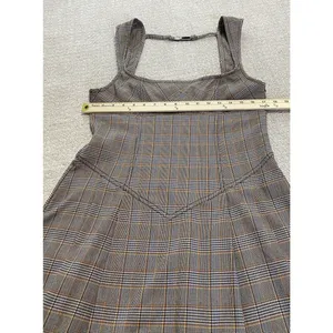 BDG Plaid Fit & Flare Mini Sleeveless Open Back Dress Size L thumbnail 6