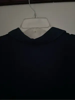Chico's Navy Blue Denim Look Sleeveless Collared V-Neck Tunic Size 4 (20/22-XXL) thumbnail 6