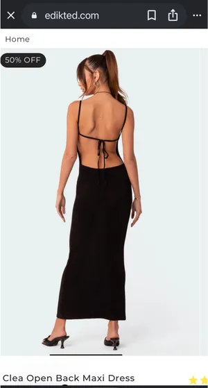 Edikted Open Back Maxi Dress thumbnail 2