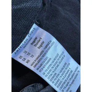 NWT Womens American Eagle curvy mom jean stretch black super high‎ rise 12 31W thumbnail 7
