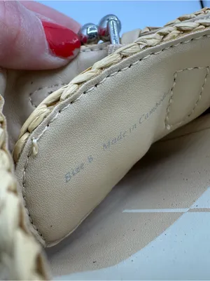 Anthropologie Dolce Vita Size 8 Shauny Crystal Buckled Slide Sandals Tan Beige‎ thumbnail 5