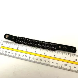 Black rhinestone chain bracelet thumbnail 6