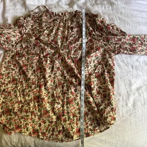 Free People Meant to Be Vintage Floral Boho Romantic Long Sleeve Blouse L thumbnail 8