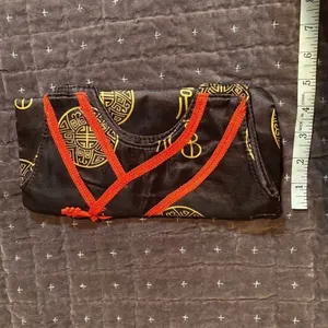 Chinese Style Satin Fold over Blouse Clutch thumbnail 3