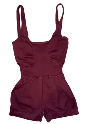 Free People FP Movement Good Karma Runsie blackberry nwot xs / small romper thumbnail 1