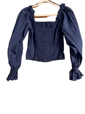Anthropologie Puff-Sleeved Sweetheart Blouse Size XS thumbnail 8
