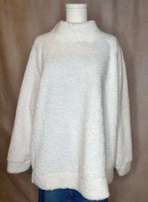 Haven Well Within Sherpa Pullover XL Cream Mock Neck NWT Cozy Loungewear thumbnail 1