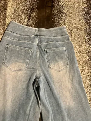 Womens small Halara Flex High Waisted Pockets Baggy Wide Leg Washed Casual Jean thumbnail 8