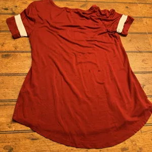 Ultra Flirt Small‎ Red White Stripe Short Sleeve Jersey Tshirt thumbnail 4