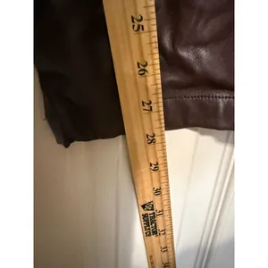 Kut from the Kloth Brown Faux Leather Wide Leg Cropped Pants Womens Size 10 thumbnail 4