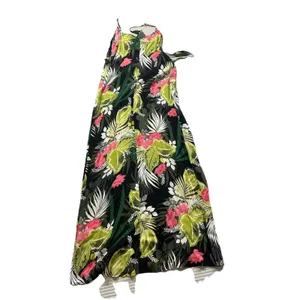 Express Maxi Dress XS tropical Black Pink Hawaii Beach resort thumbnail 4