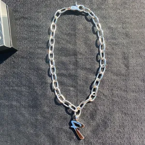 💎🩶 Vintage 1990s 90s NWT Fender Stainless Steel Silver Tone Metal Big 7 / F Pendant Chain and Necklace $19.99 🩶💎 thumbnail 11
