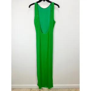 Lulus Karise Green Mesh Ruched Backless Maxi Dress Colorful Long Stretch XL thumbnail 11