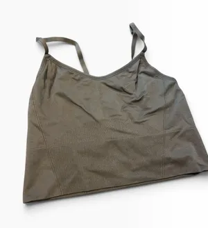 All in Motion Seamless Cami Sports Bra XXL Olive Green Ribbed Athleisure thumbnail 1