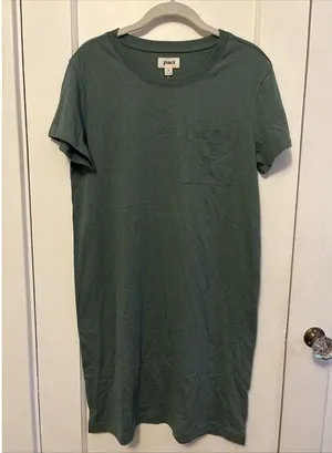 NEW PACT Large 100% Organic Cotton Dark Forest Softspun Tee Dress thumbnail 1