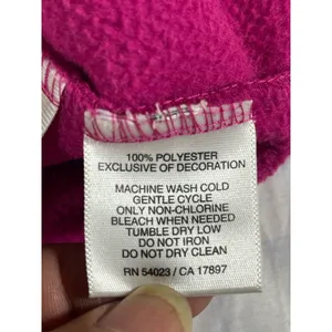 Old Navy Women’s Small 1/4 Zip Fleece Pullover Jacket Pink Magenta Holiday 2007 thumbnail 5