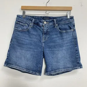 Lucky Brand Blue Jean Shorts The Roll Up Womens 6/28 Mid Rise Regular Wash Denim thumbnail 1