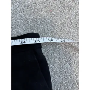 Zara Dress Pants Size L Black Slim Leg Striped Elastic Waist Trousers thumbnail 6