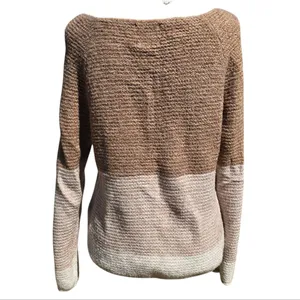 Abercrombie & Fitch‎ Women's Color Block Boat Neck Sweater Tan Brown Size Medium thumbnail 4