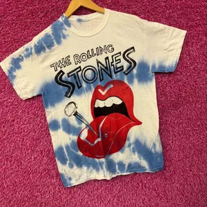 The Rolling Stones Nailed Tongue Hot Lips Rock Tie Dye M thumbnail 3