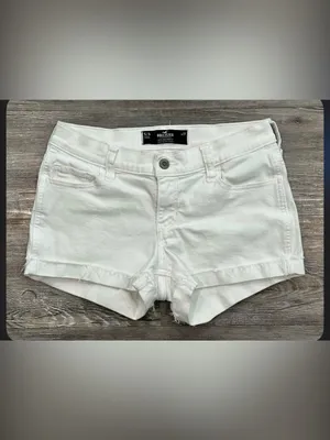 Hollister White Denim Cutoff Shorts thumbnail 2